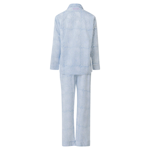 Long Sleeve Pyjama Set - Grey & Blue
